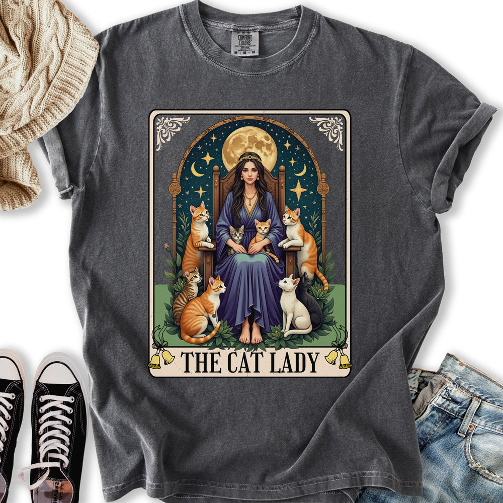 Ginger Cat Lady Tarot Relaxed Tee