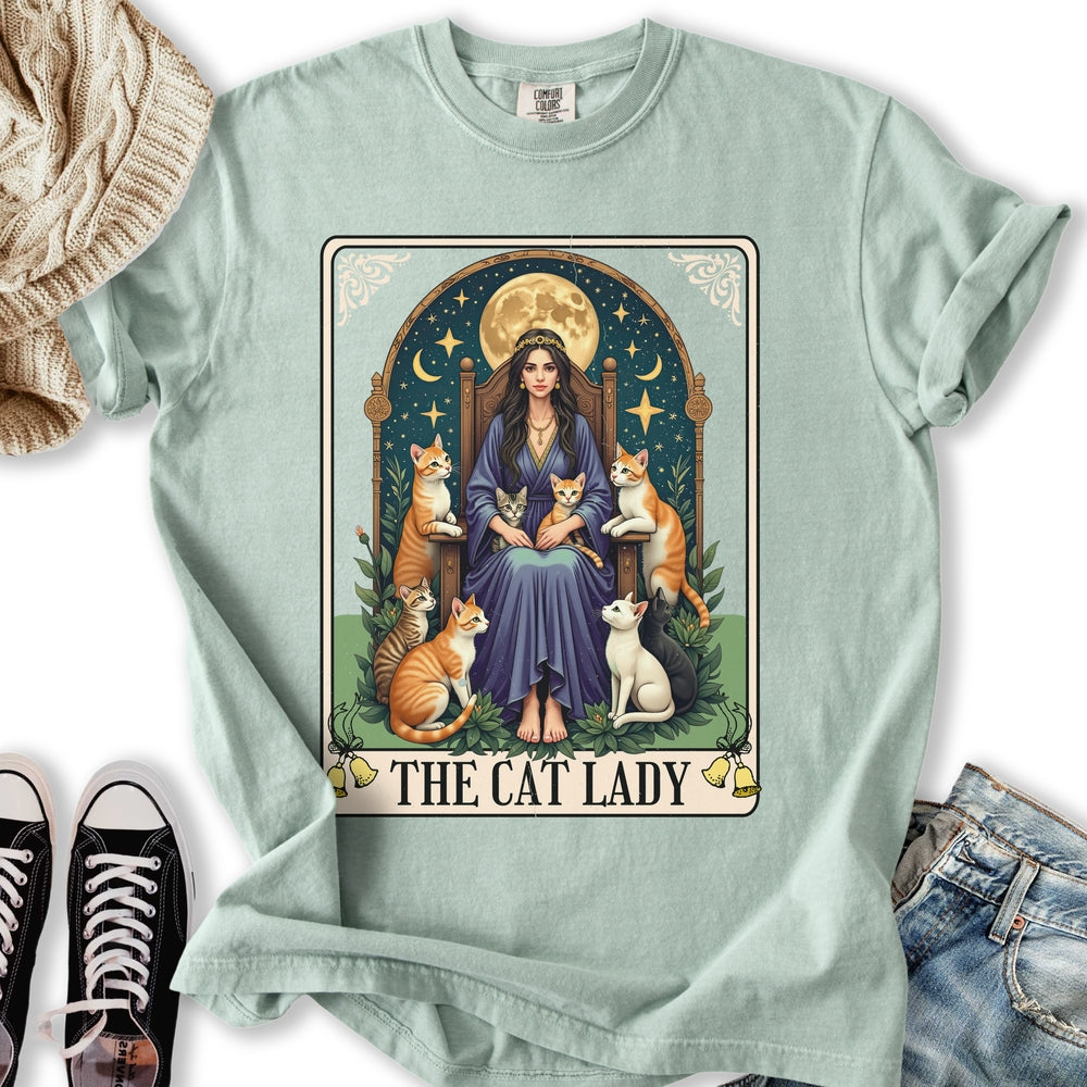 Ginger Cat Lady Tarot Relaxed Tee
