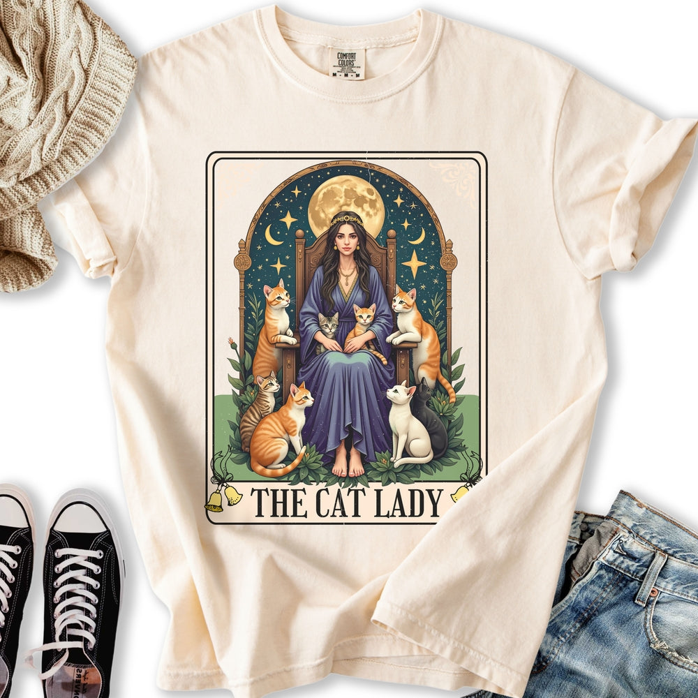Ginger Cat Lady Tarot Relaxed Tee