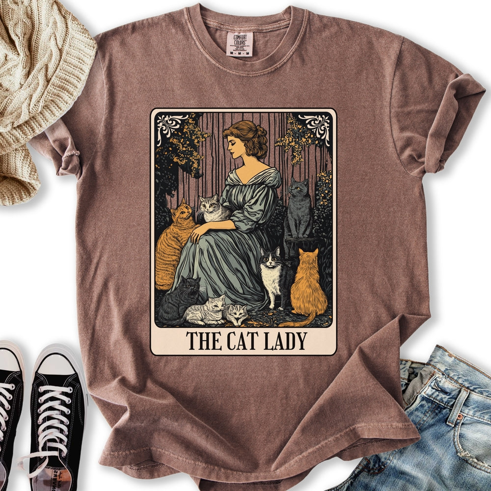 The Cat Lady Vintage Tarot Relaxed Tee