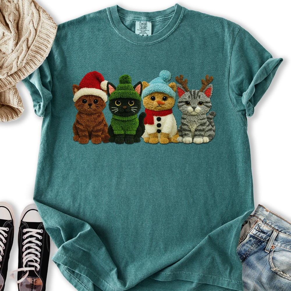 Holiday Yarn Cats Relaxed Tee