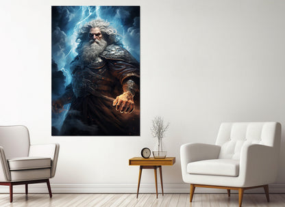 Zeus Canvas Print – Greek Mythology Art | Framed Gallery Wrapped Cotton Canvas