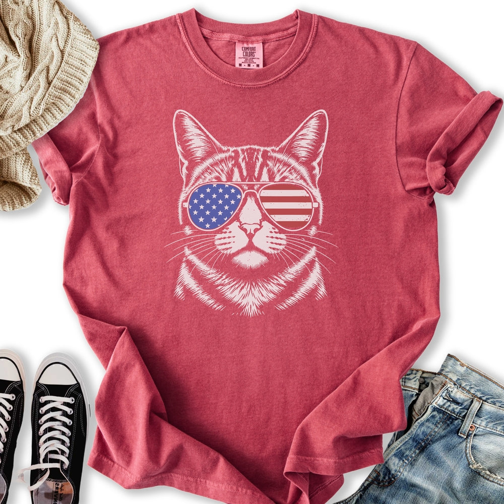 USA Aviator Cat Relaxed Tee