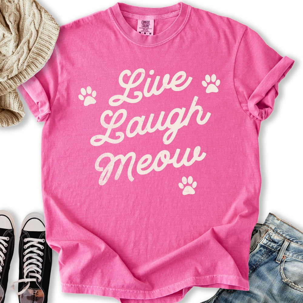 Live Laugh Meow Relaxed Tee