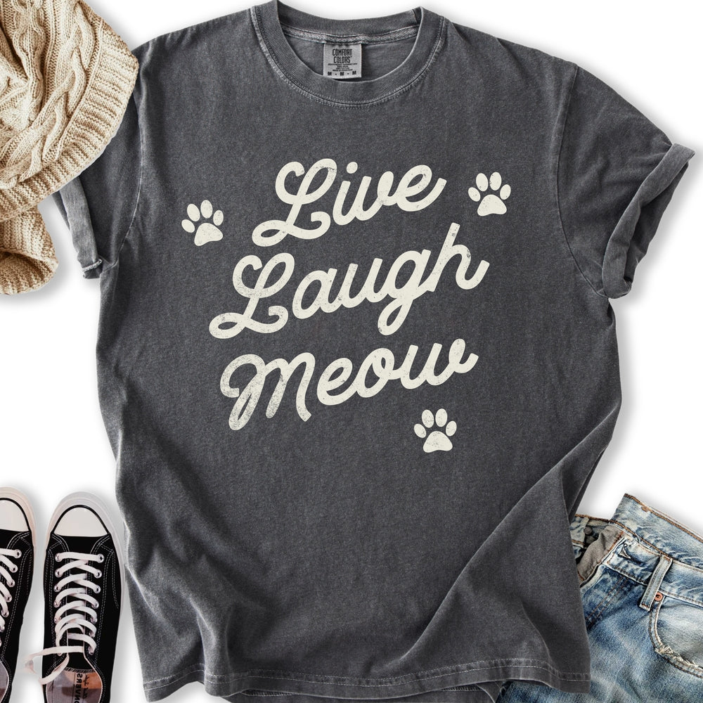 Live Laugh Meow Relaxed Tee