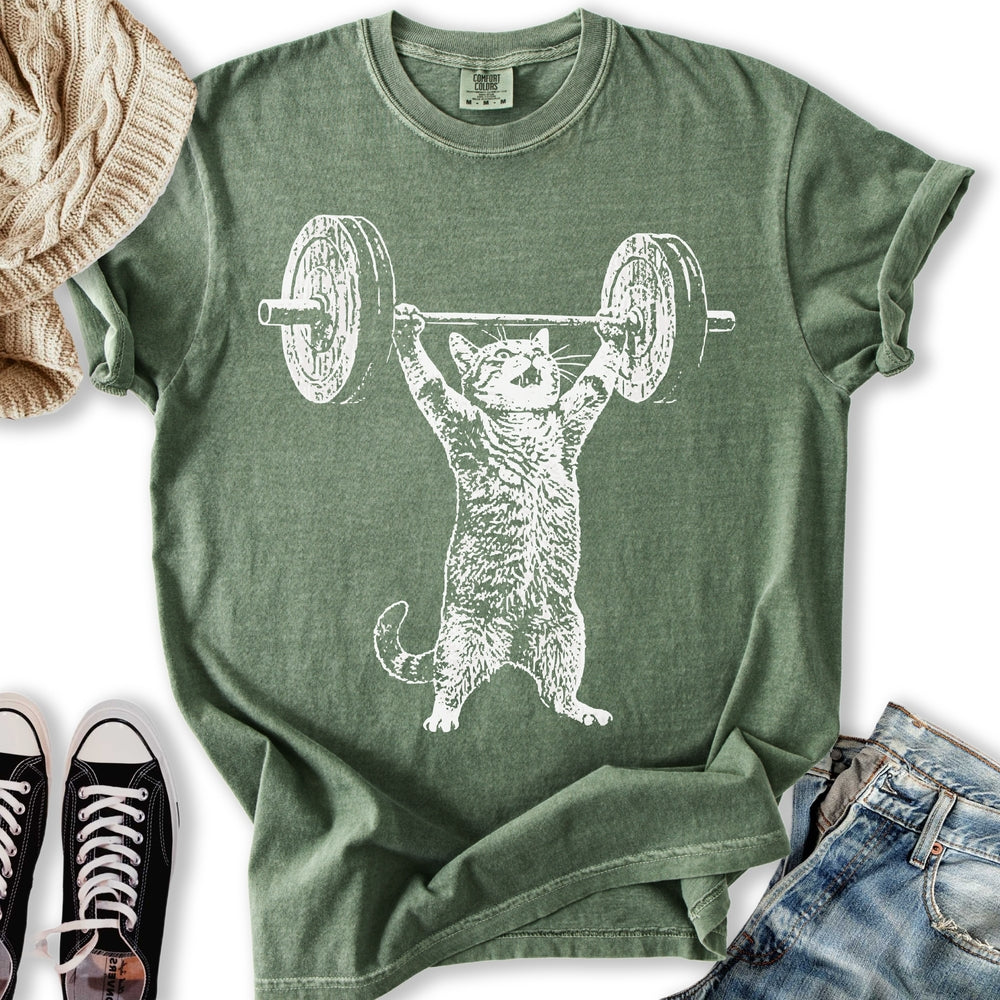 Weight Lifter Cat Relaxed Tee