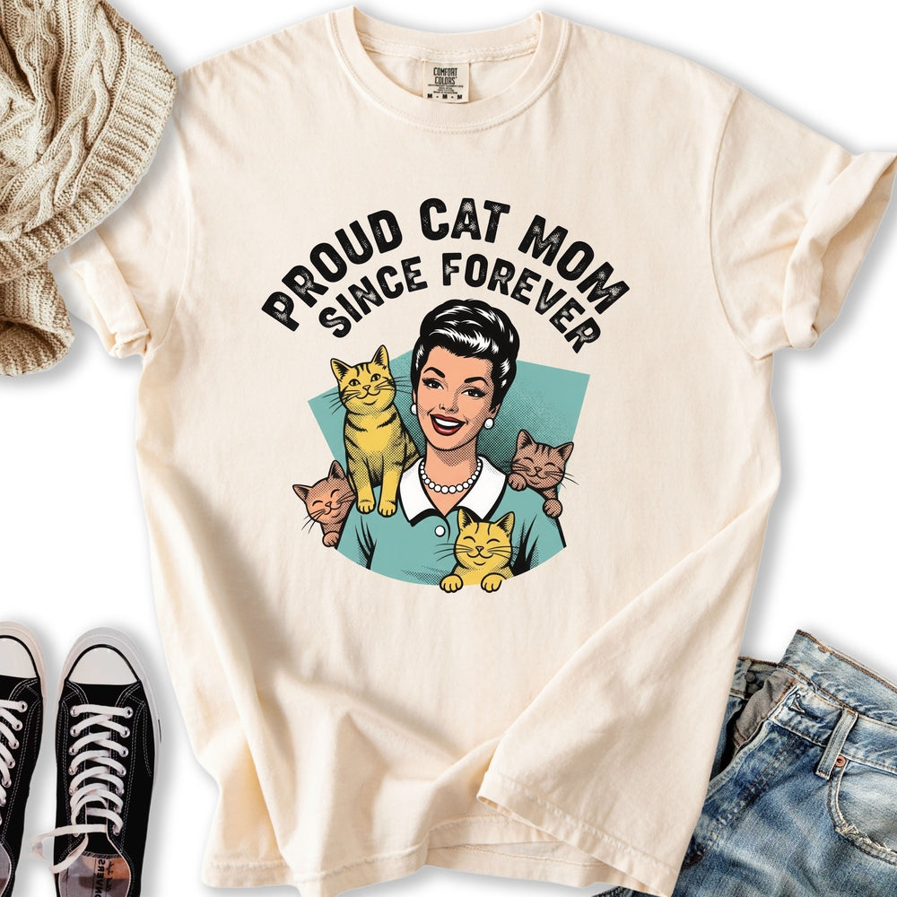 Retro Proud Cat Mom Relaxed Tee