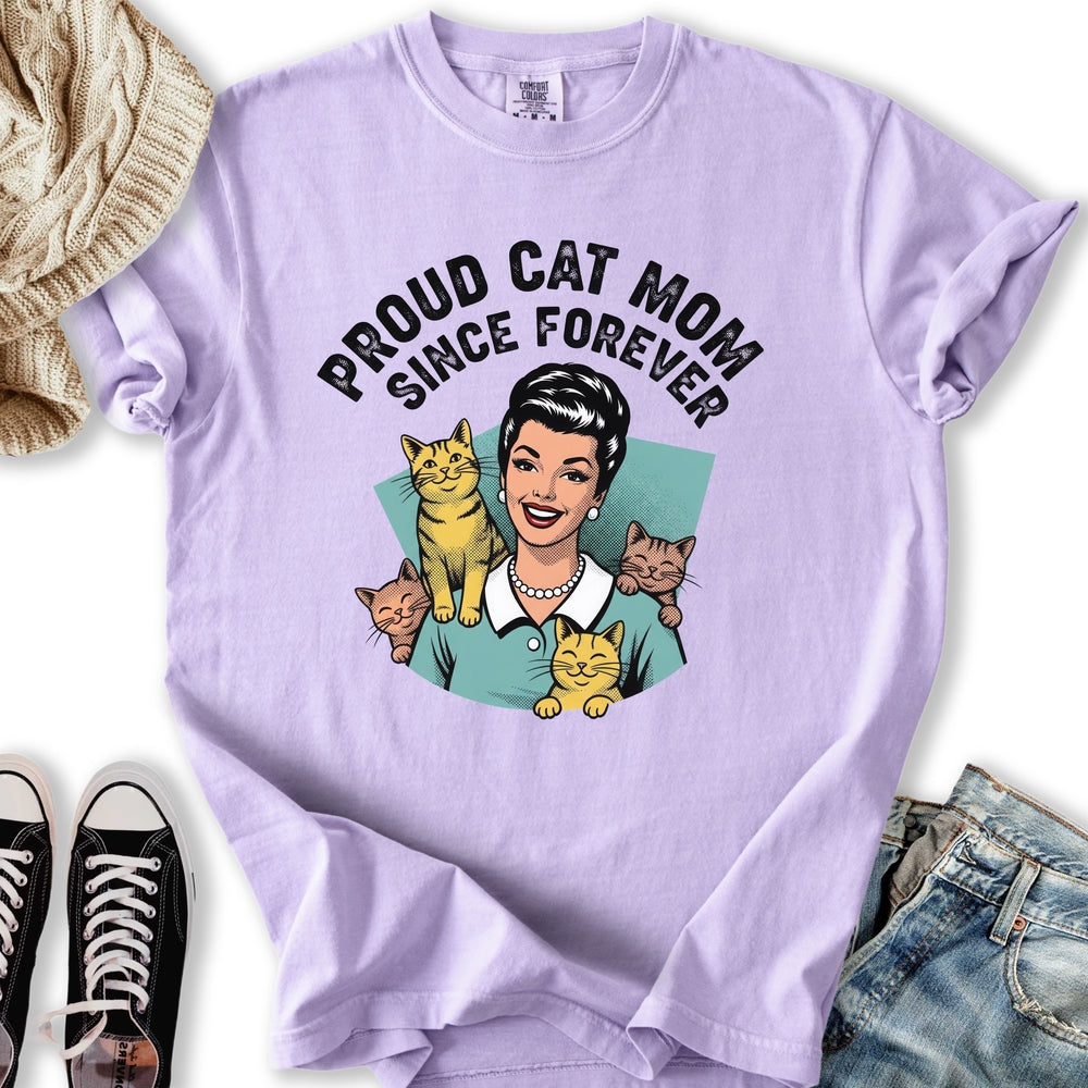 Retro Proud Cat Mom Relaxed Tee