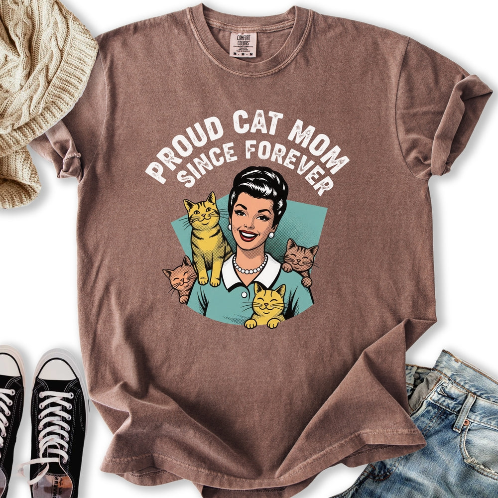 Retro Proud Cat Mom Relaxed Tee