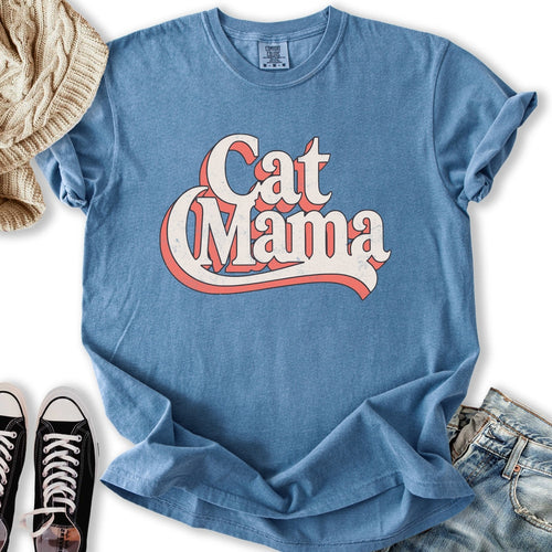 Retro Cat Mama Relaxed Tee