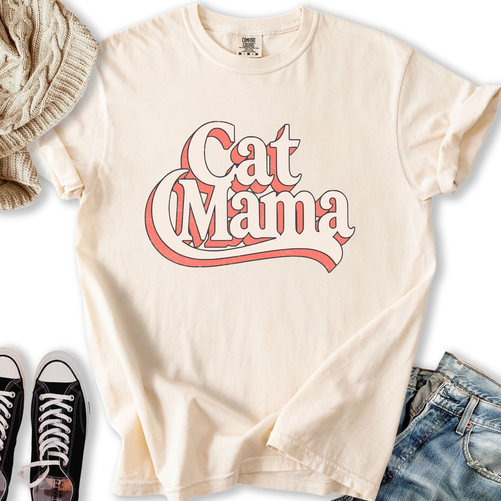 Retro Cat Mama Relaxed Tee