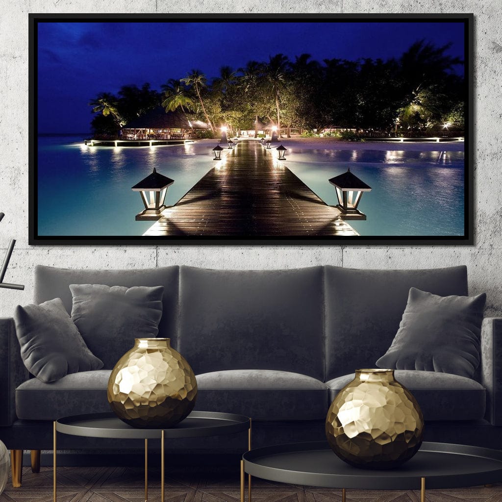 Night Vacation Canvas Wall Art