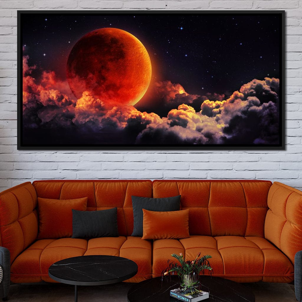 Red Moon Canvas Wall Art