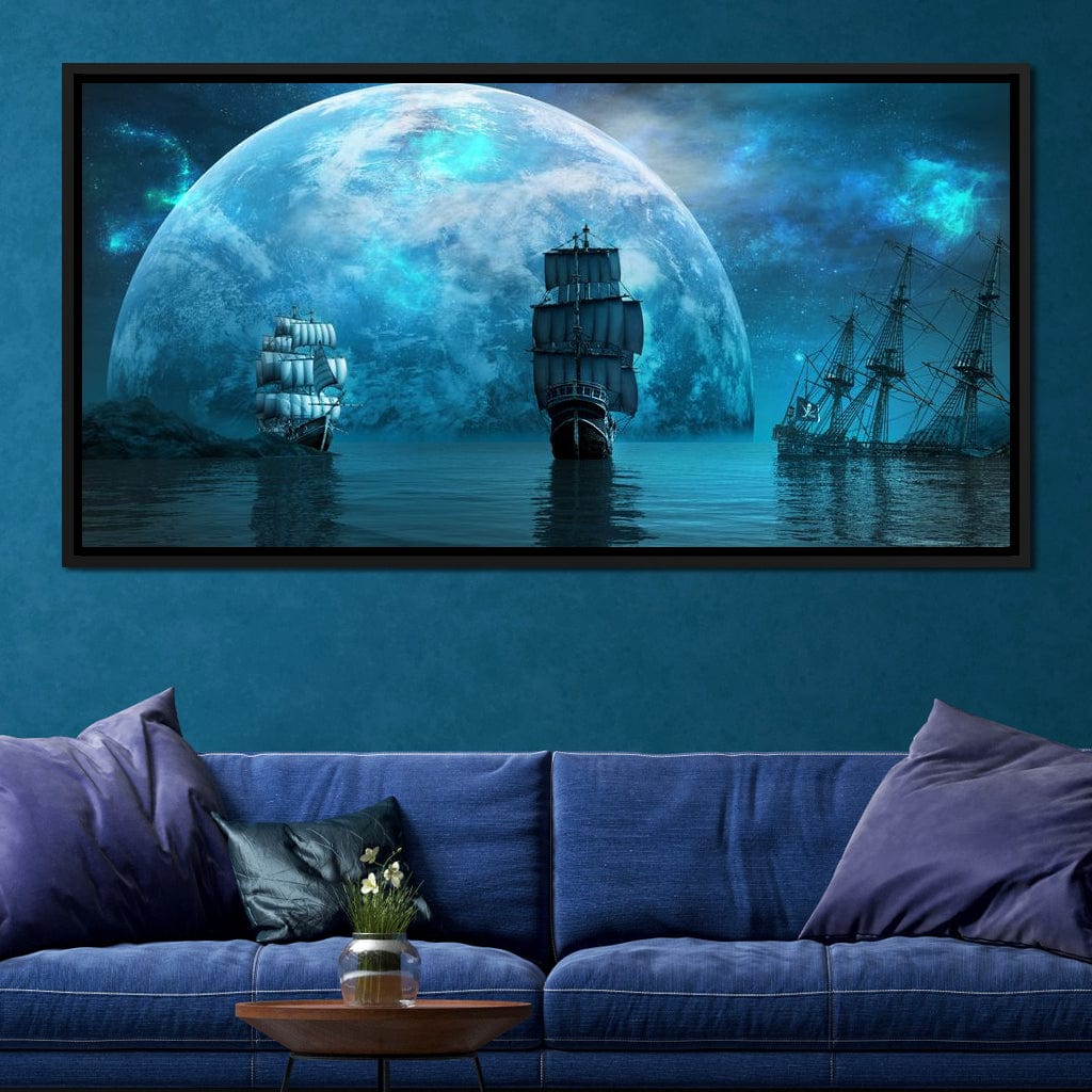Sailing World Canvas Wall Art