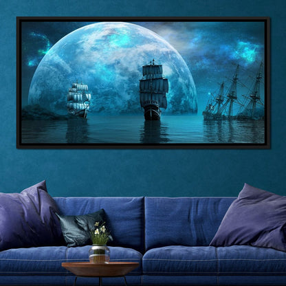 Sailing World Canvas Wall Art
