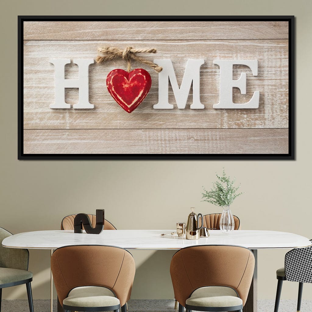 Home Is Where The Heart Is Canvas Wall Art