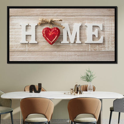 Home Is Where The Heart Is Canvas Wall Art