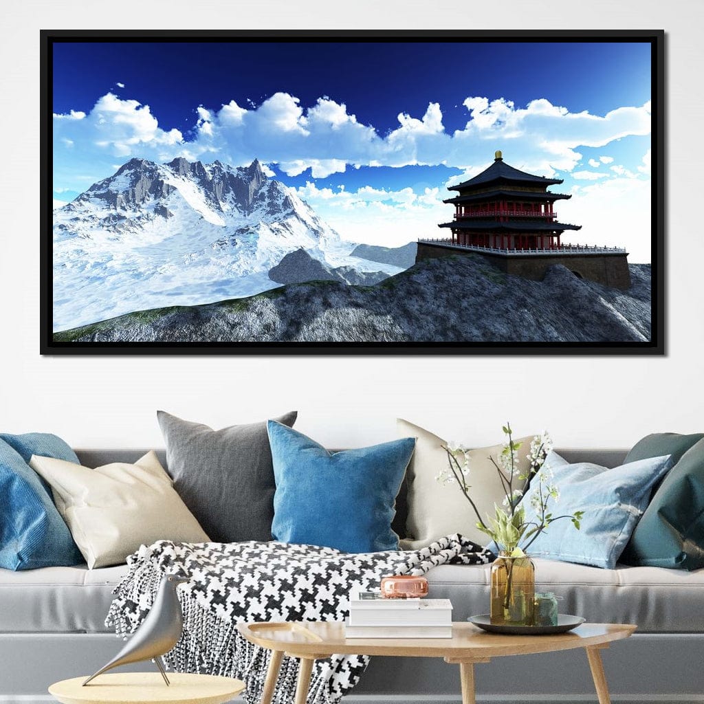 Sun Temple Canvas Wall Art