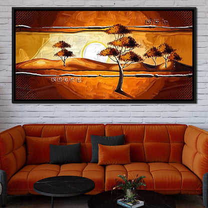 African Savanna Sunset Canvas Wall Art