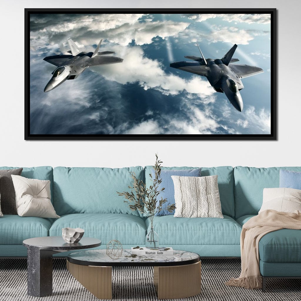 F-22 Raptors Canvas Wall Art