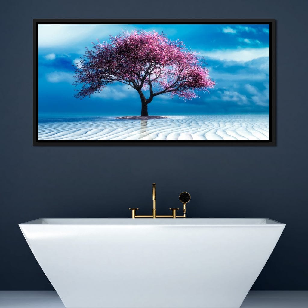 Lone Pink Tree Canvas Wall Art
