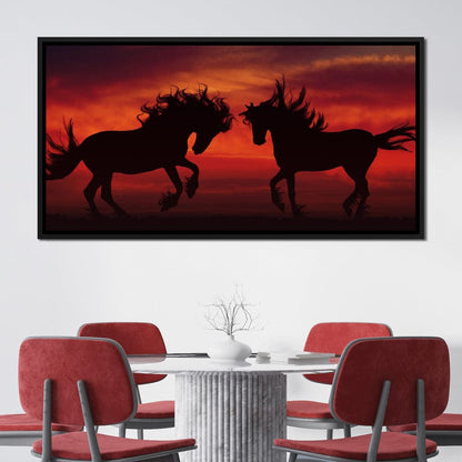 Stallion Sunset Canvas Wall Art