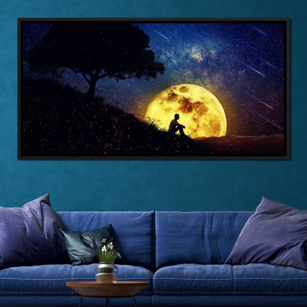 Otherworldly Night Scene Canvas Wall Art