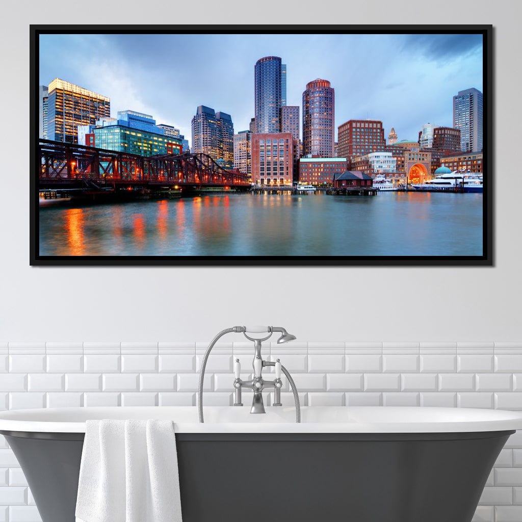Boston Skyline Canvas Wall Art