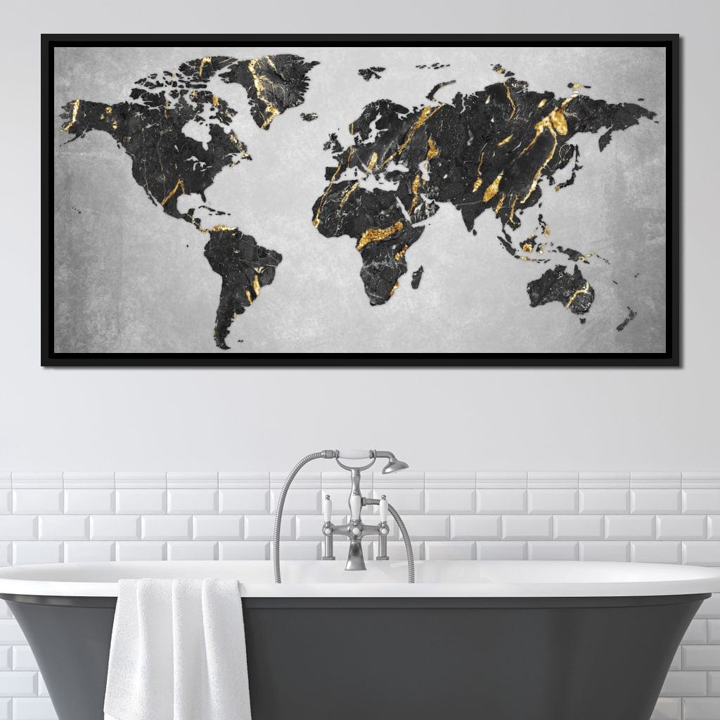 World Map 5 - Mateo Canvas Wall Art