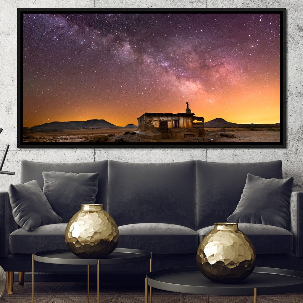 Shepherd Hut Desert Night Canvas Wall Art