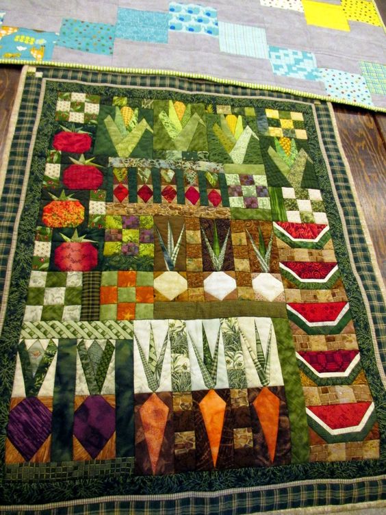 Vegetable Garden Quilted Blanket - Throw (55" x 60")