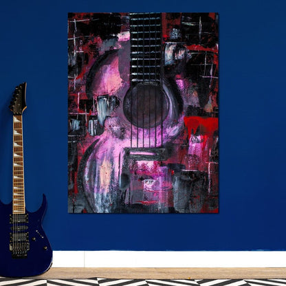 Abstract Guitar Canvas Wall Art
