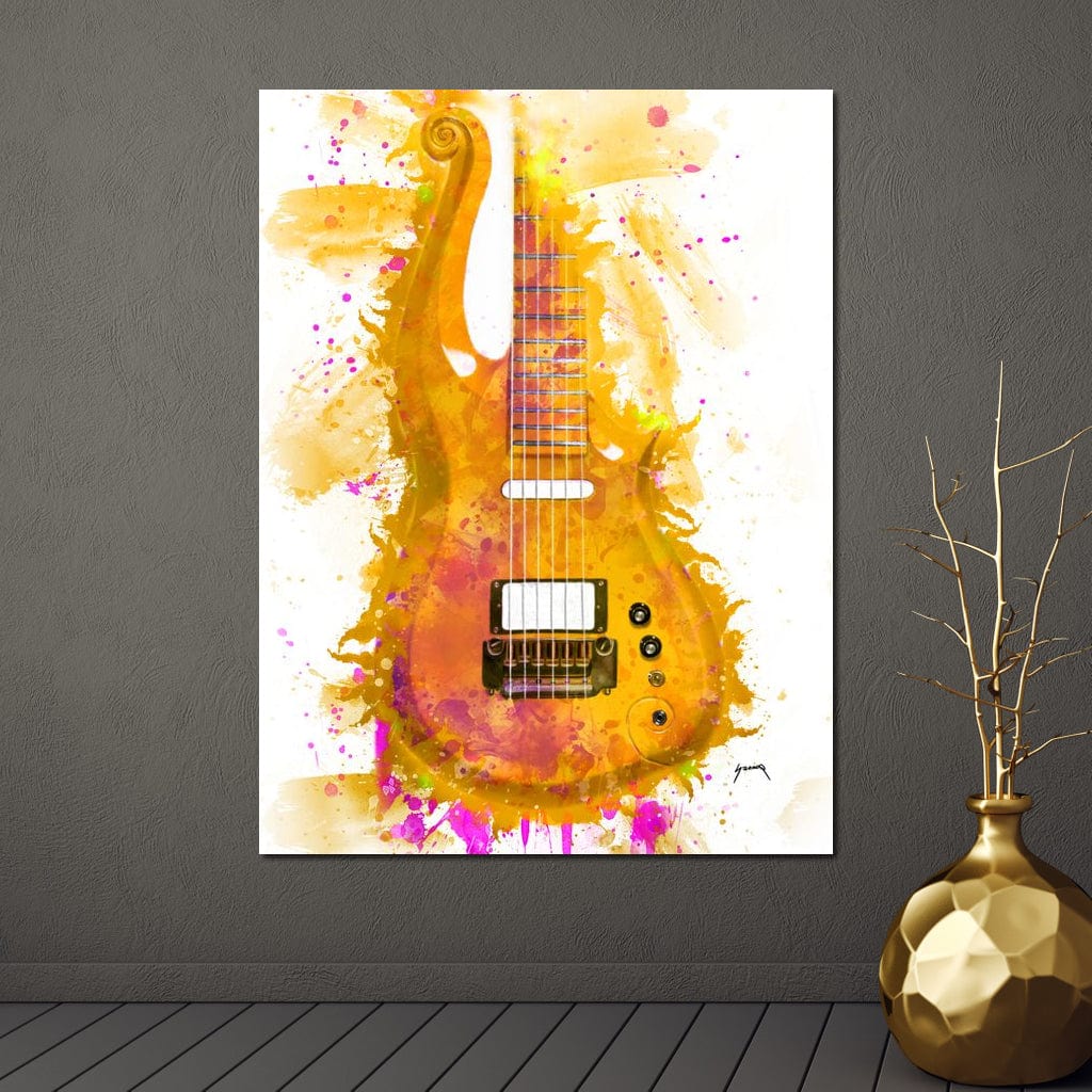 Prince's Guitar Canvas Wall Art