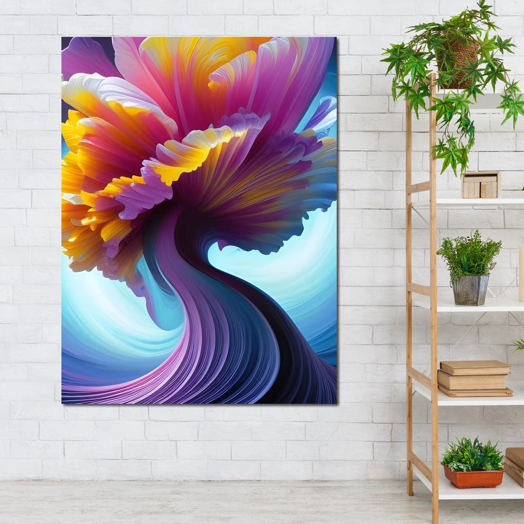 Flower Splash Art Canvas Wall Art