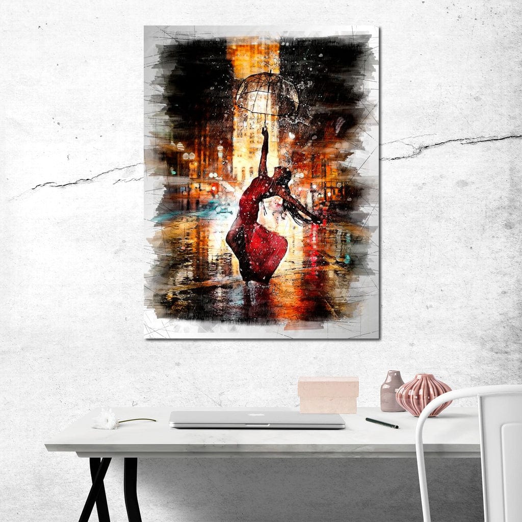 Rainy Night Dance Canvas Wall Art
