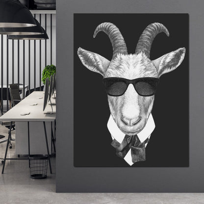 Dressed Up Goat Canvas Wall Art