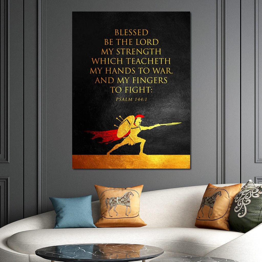 Psalm 144:1 Canvas Wall Art
