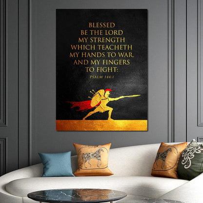 Psalm 144:1 Canvas Wall Art