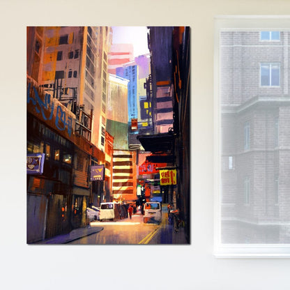 Hemererae Market Canvas Wall Art