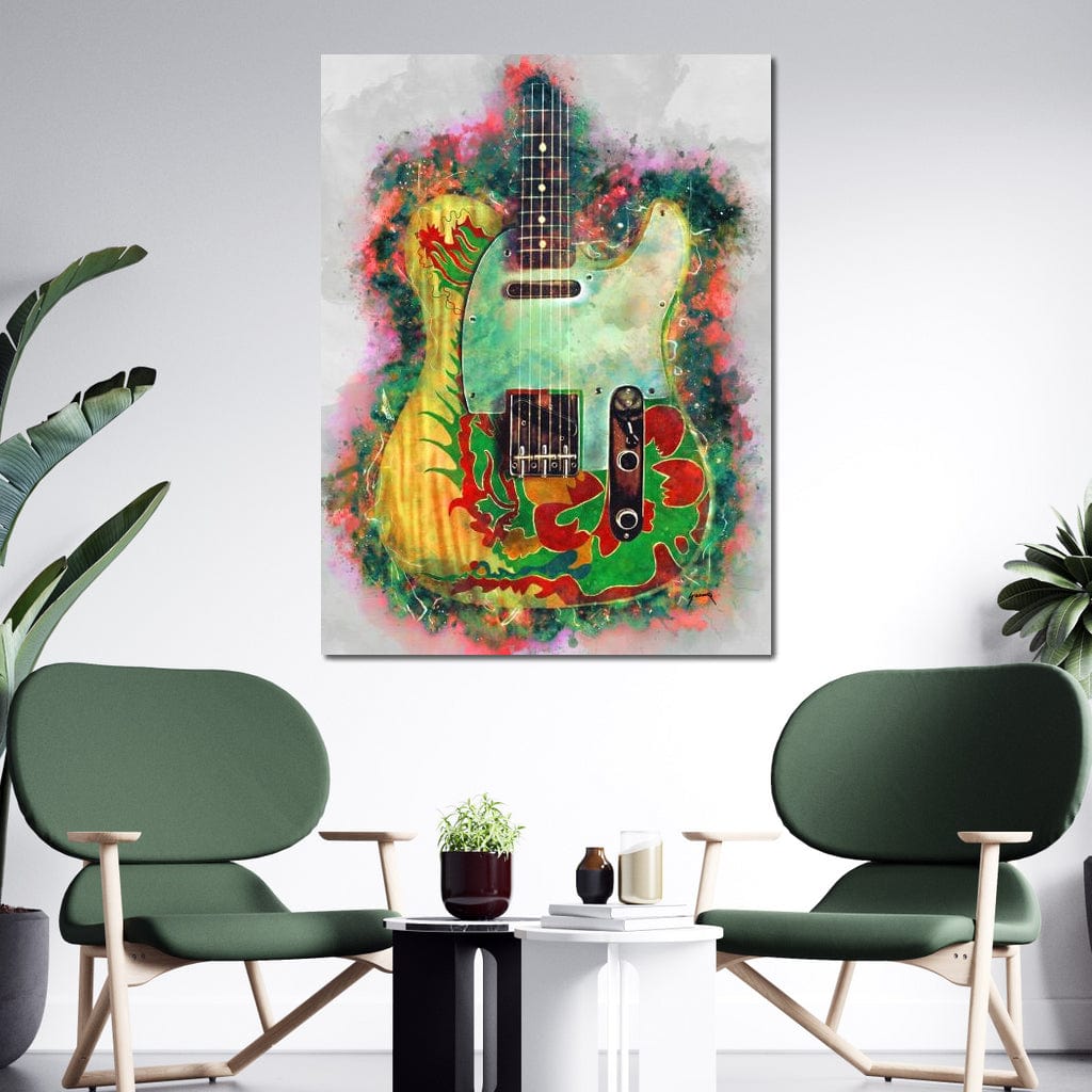 Jimmy Page's Guitar Canvas Wall Art