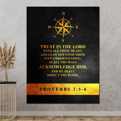 Proverbs 3:5-6 Canvas Wall Art