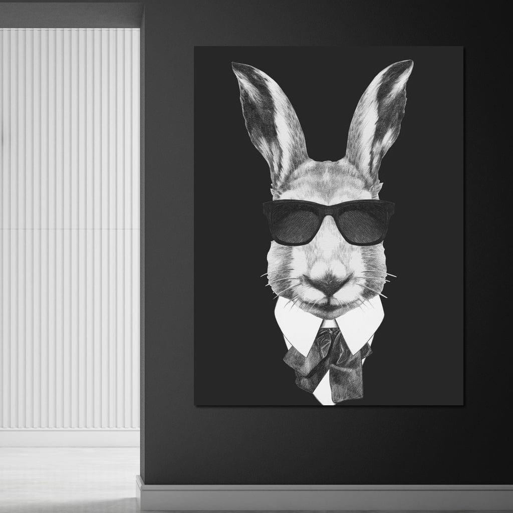 Dressed Up Rabbit Canvas Wall Art