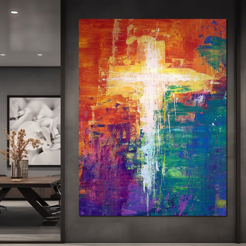 Abstract Cross Canvas Wall Art