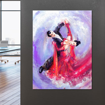 Ballroom Dancers Canvas Wall Art