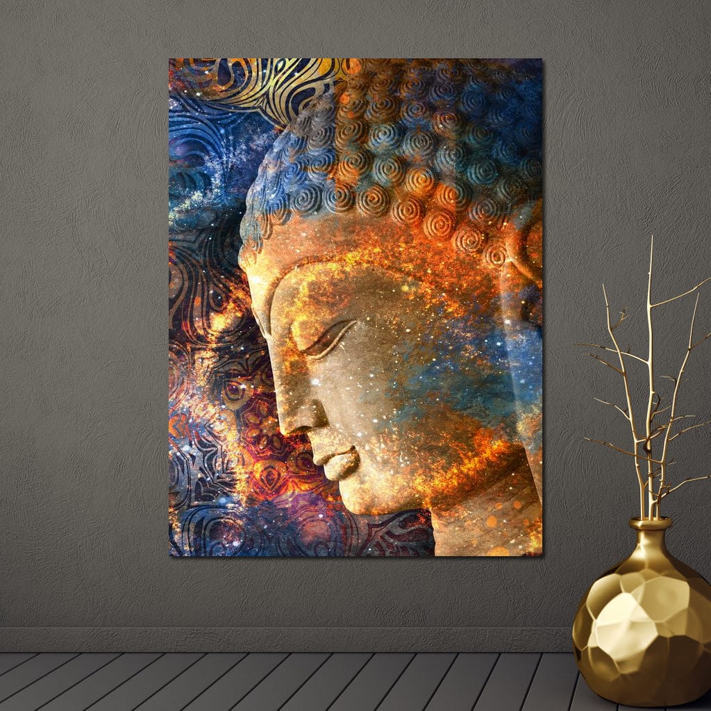 Buddha's Profile Canvas Wall Art