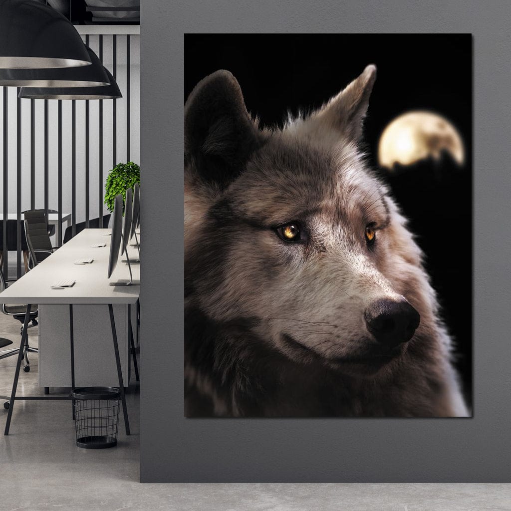 Wolf Moon Canvas Wall Art