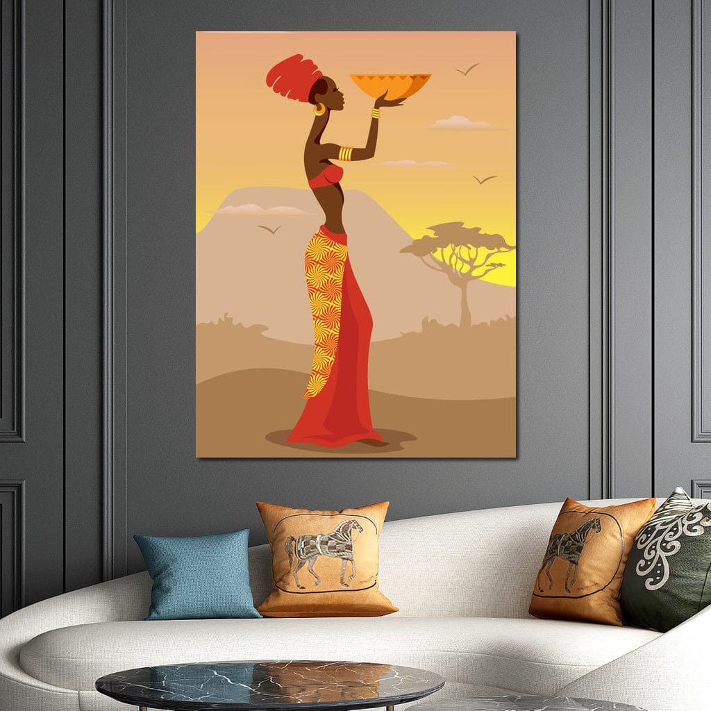 African Offering Canvas Wall Art