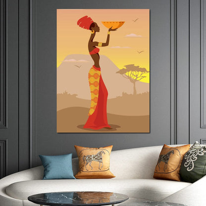 African Offering Canvas Wall Art
