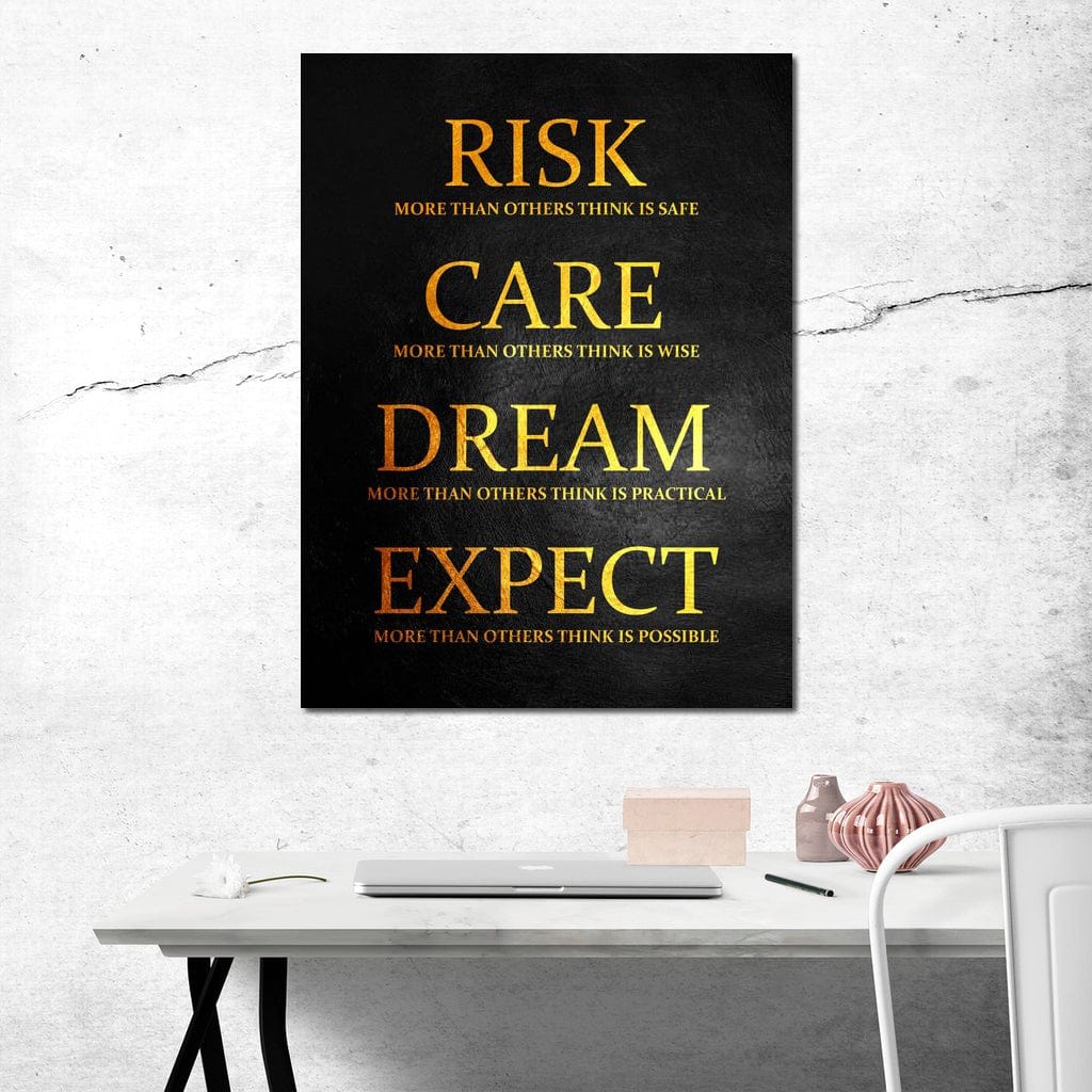 Risk More Canvas Wall Art