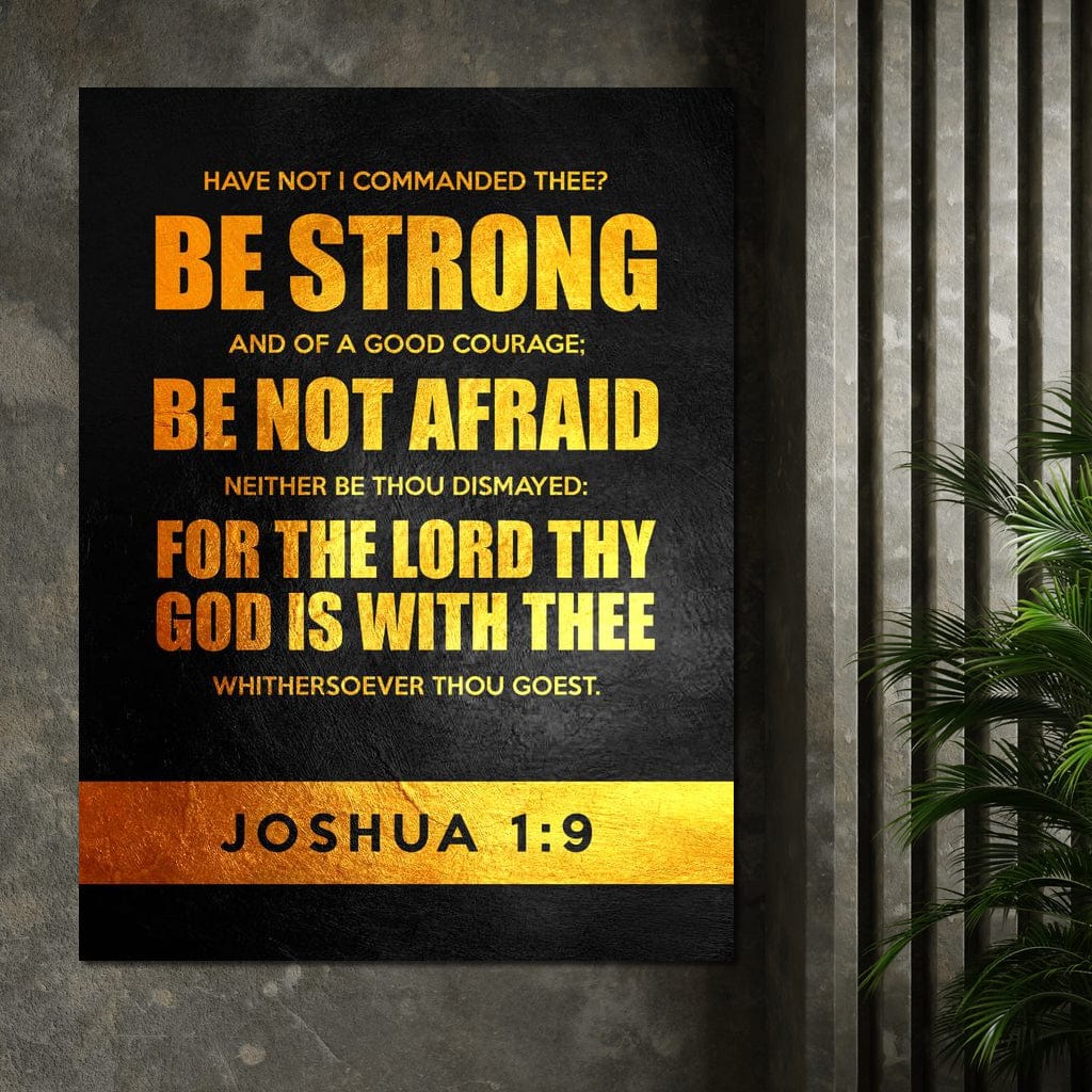 Joshua 1:9 Canvas Wall Art